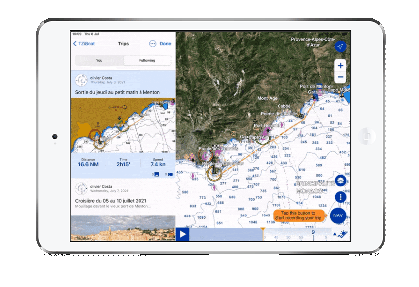 iPhone or iPad as Fishing GPS using GPS TRACKS - Texas Fishing