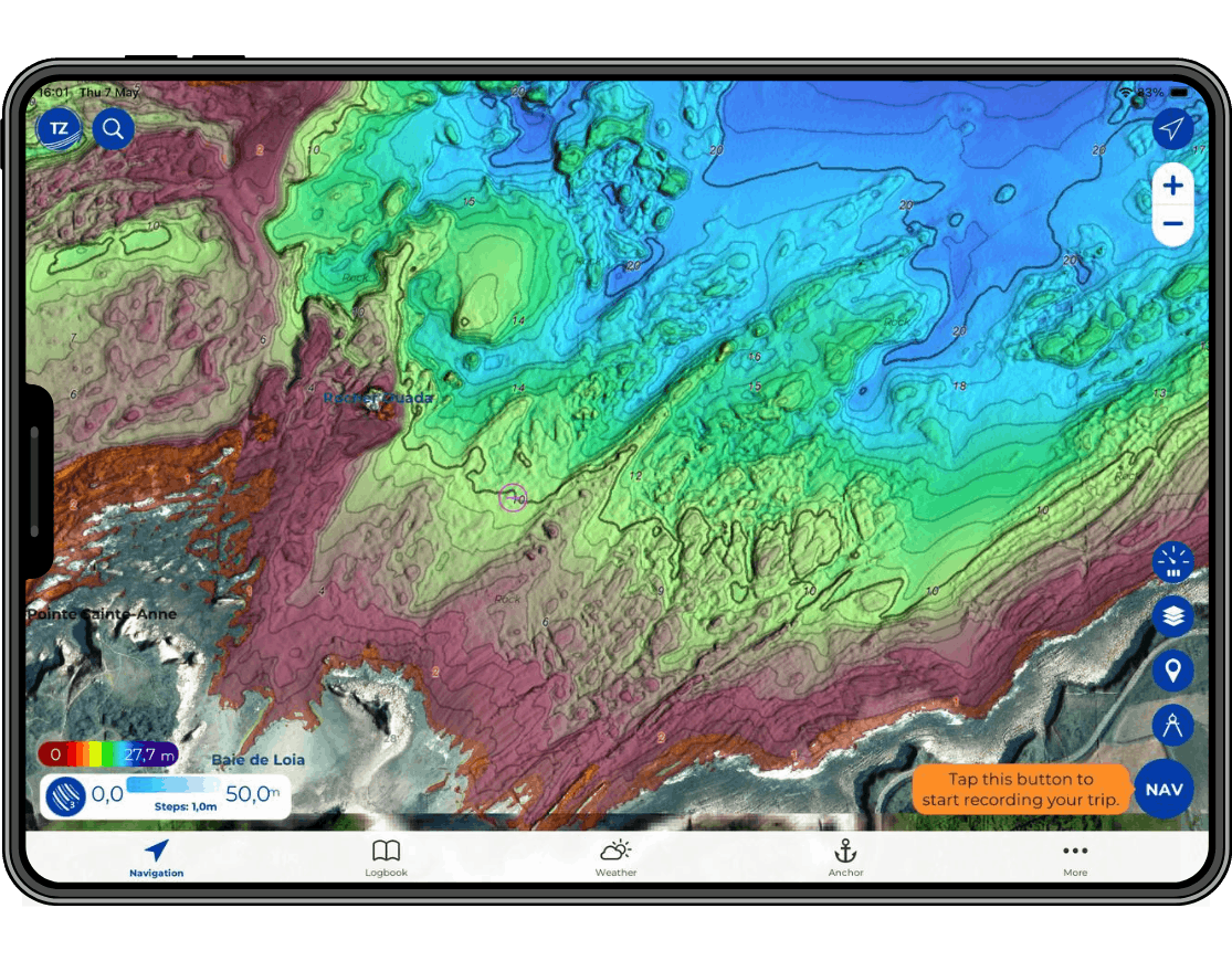 TZ MAPS Charts - BathyVision charts